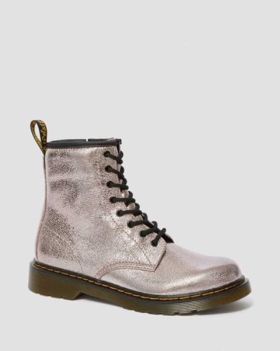 Botas Con Cordones Dr Martens Youth 1460 Crinkle Metallic Para Niños DR5488V